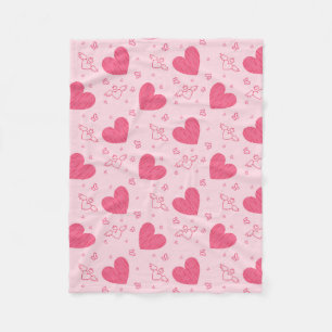 Couverture Polaire Lovely Valentine's Day Heart Theme Design