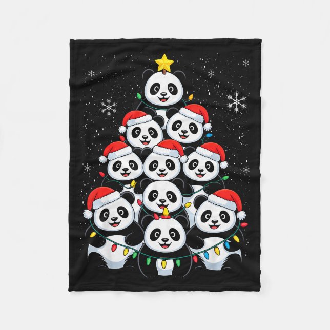 Couverture Polaire Lover Xmas Panda Christmas Tree  (Devant)
