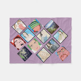 Couverture Polaire Lt Violet Fleece Blanket de photo de mosaïque
