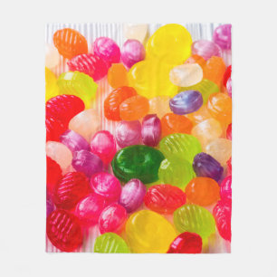 Couverture Polaire Lucette douce colorée de nourriture de sucreries