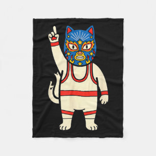 Couverture Polaire Lucha Libre Chat Lutte Luchador Drôle Rétro