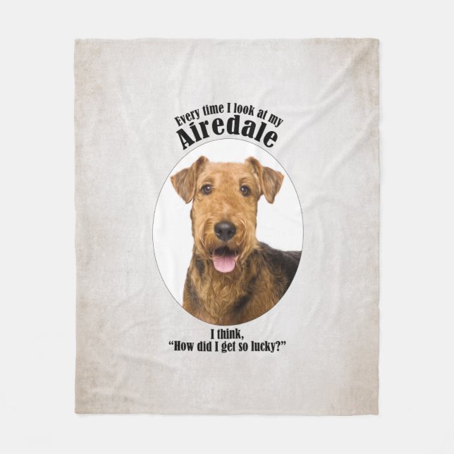 Couverture Polaire Lucky Airedale (Devant)