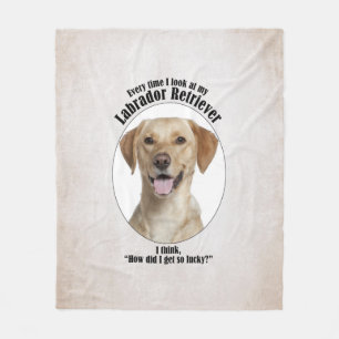 Couverture Polaire Lucky Yellow Lab