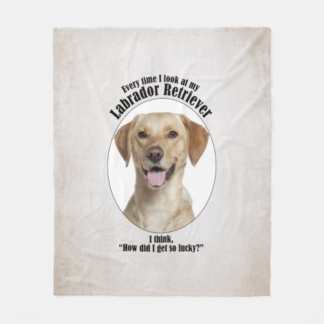 Couverture Polaire Lucky Yellow Lab (Devant)