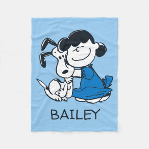 Couverture Polaire Lucy Hugging Snoopy
