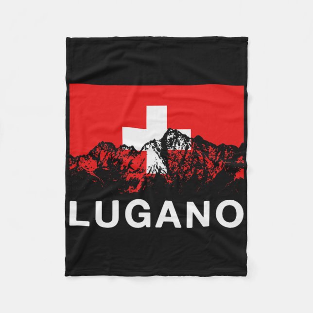 Couverture Polaire Lugano Suisse Drapeau suisse Ski (Devant)