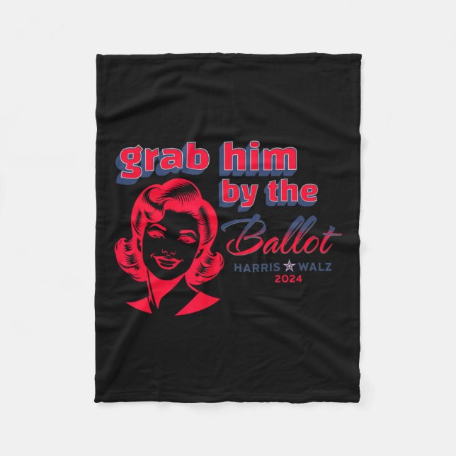 Couverture Polaire Lui Par Le Ballot Kamala 2024 Funny Harris Électio (Devant)