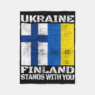 Couverture Polaire L'Ukraine la Finlande est avec vous  Soutien finla