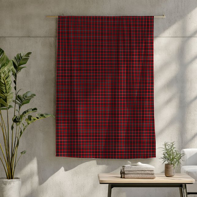 Couverture Polaire Lumberjack Thon - Rouge noir Plaid pour des nuits  (Lumberjack Throw – Red Black Plaid for Cozy Nights Fleece Blanket)