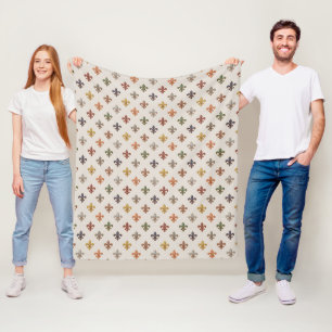 Couverture Polaire Lumière de design fleur de lis en bois terrestres