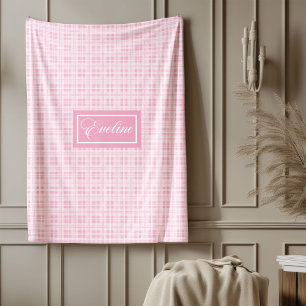 Couverture Polaire Lumière élégante personnalisée de plaid rose clair