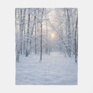 Couverture Polaire Lumière hivernale dans une forêt de bouleaux tranq