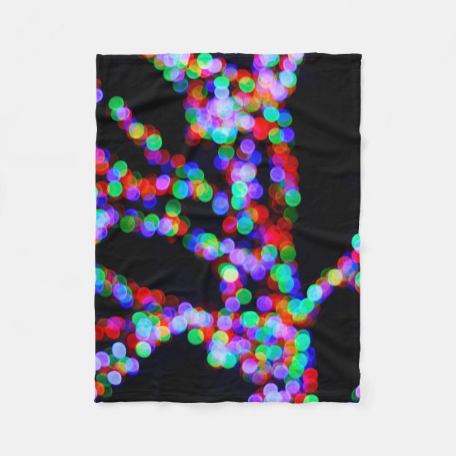 Couverture Polaire Lumières de Bokeh (Devant)