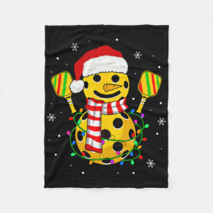 Couverture Polaire Lumieres de chapeau de pere Noel bonhomme de neige