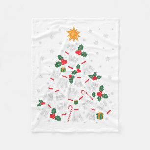 Couverture Polaire Lumières drôles de sapin de Noël de badminton Sant