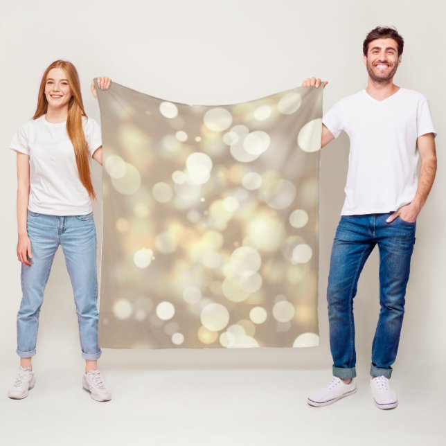 Couverture Polaire Lumières Gold Bokeh Party (En situation)