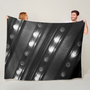 Couverture Polaire Luminaires noir et blanc