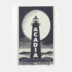 Couverture Polaire Lune phare du parc national Acadia
