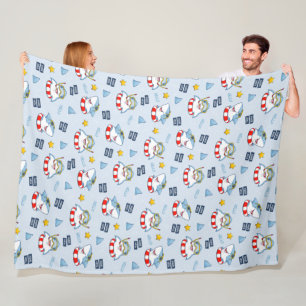 Couverture Polaire Lunettes de plongée avec requin souriant drôle et