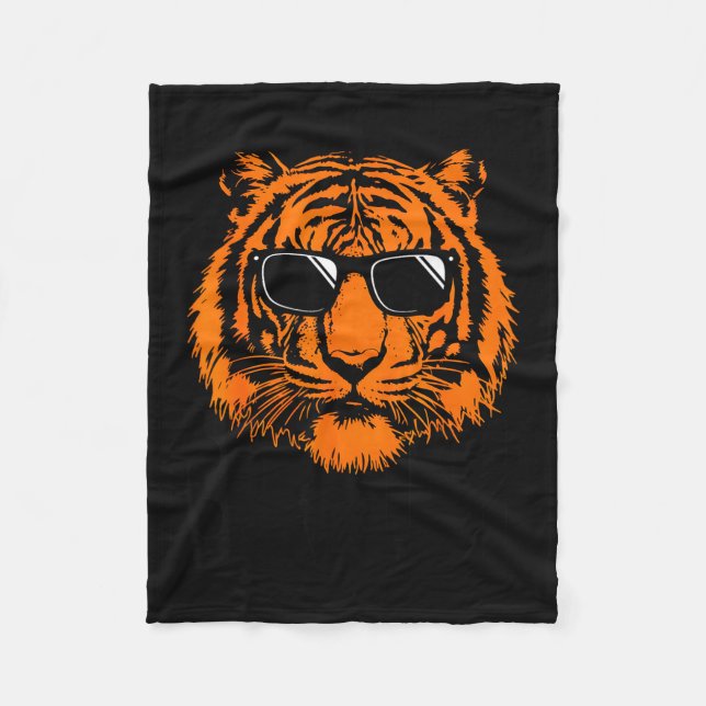 Couverture Polaire Lunettes de soleil Cool Tiger Graphisme d'animal s (Devant)