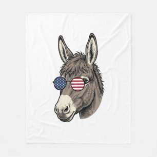 Couverture Polaire Lunettes de soleil d'âne patriotique Design de T-s