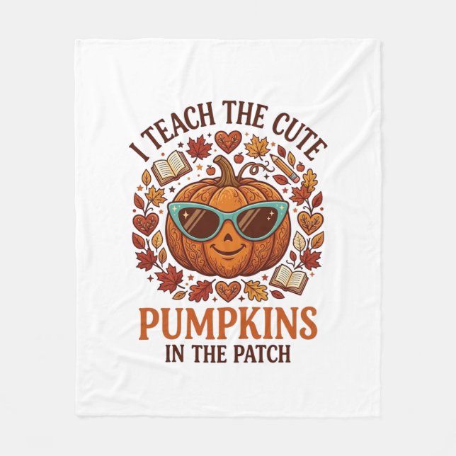 Couverture Polaire Lunettes de soleil Halloween Patch Citrouilles Mig (Devant)