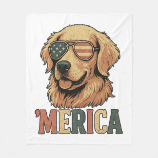 Couverture Polaire Lunettes de soleil 'Merica Golden Retriever