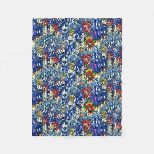 Couverture Polaire Lupins et Fleurs Sauvages (Devant)