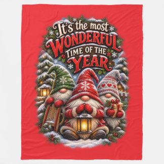 Couverture Polaire Lutins de Noël