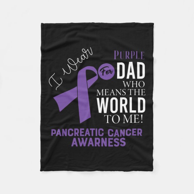 Couverture Polaire Lutte contre le cancer du pancréas Ruban 17 (Devant)