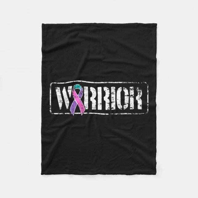 Couverture Polaire Lutte contre le cancer - Ruban de sensibilisation  (Devant)