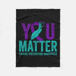 Couverture Polaire Lutte Contre Le Suicide Ribbo Turquoise Et Violet