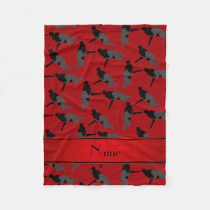 Couverture Polaire Lutte rouge nommée personnalisée