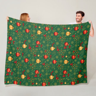 Couverture Polaire Luxury Emerald Green Christmas Throw Blanket