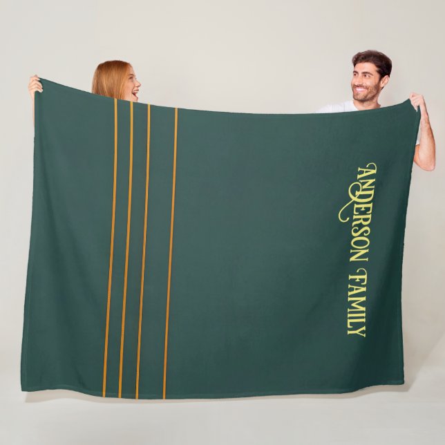 Couverture Polaire Luxury Linen Popular Green Gold Texture Collection (En situation)