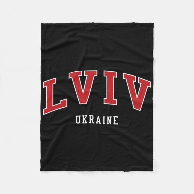 Couverture Polaire Lviv Ukraine Collège Style Universitaire  (Devant)
