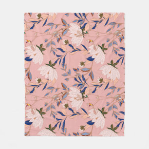 Couverture Polaire Lys crème Beige : Arrière - plan rose sans couleur