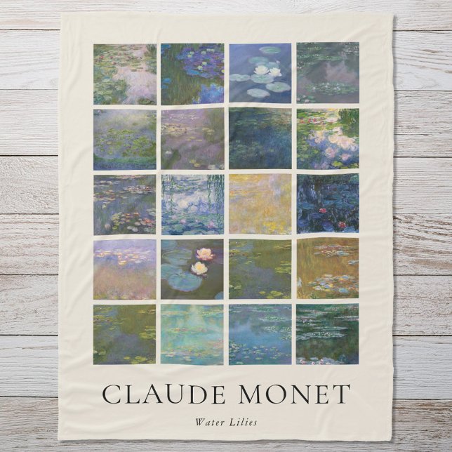 Couverture Polaire Lys d'eau Claude Monet (Créateur téléchargé)