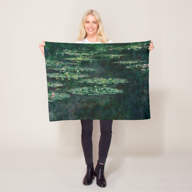 Couverture Polaire Lys d'eau (par Claude Monet) (En situation)