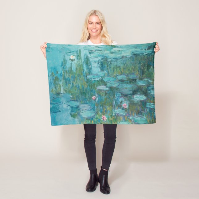 Couverture Polaire Lys d'eau (par Claude Monet, 1915) (En situation)