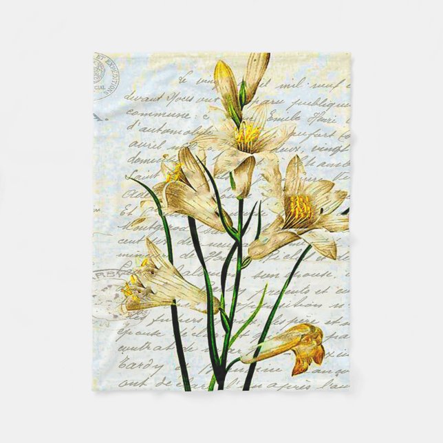 Couverture Polaire Lys et texte (Devant)