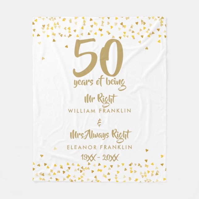 Couverture Polaire M. Mme Right Fun 50e Anniversaire de Mariage (Devant)