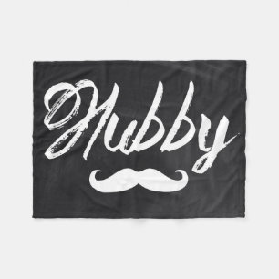 Couverture Polaire M. Mustache marié récemment Groom Honeymoon hubby