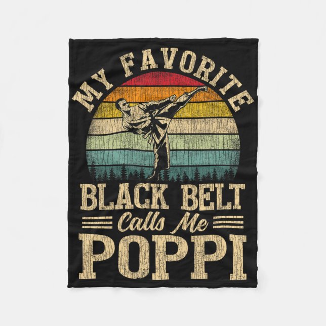 Couverture Polaire Ma ceinture noire préférée m'appelle Fête des père (Devant)