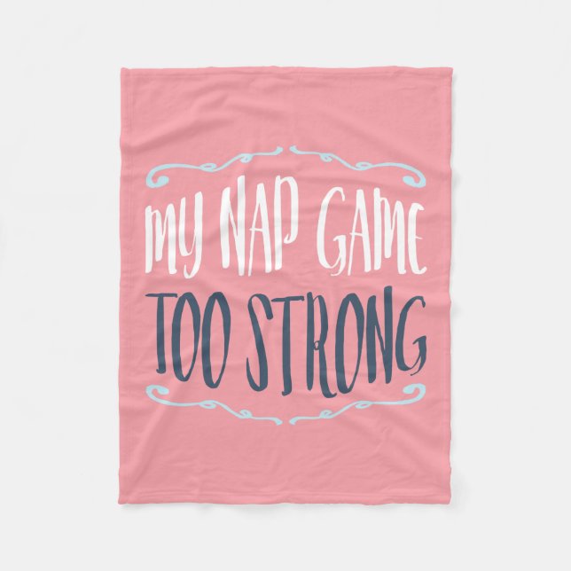 Couverture Polaire Ma citation drôle trop forte de jeu de petit somme (Devant)