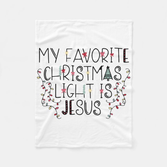 Couverture Polaire Ma lumière de Noël préférée est Jésus  (Devant)