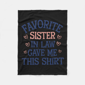 Couverture Polaire Ma Soeur Préférée En Droit M'A Donné Cela