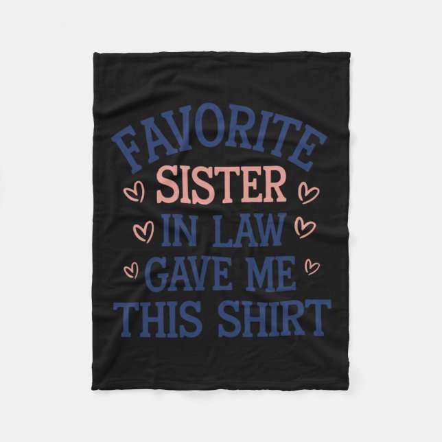 Couverture Polaire Ma Soeur Préférée En Droit M'A Donné Cela (Devant)