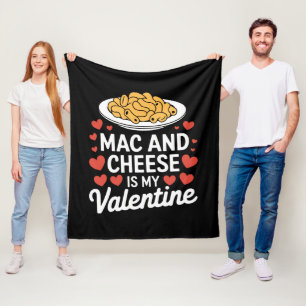 Couverture Polaire Mac And Cheese Saint-Valentin Cadeau pour amateur