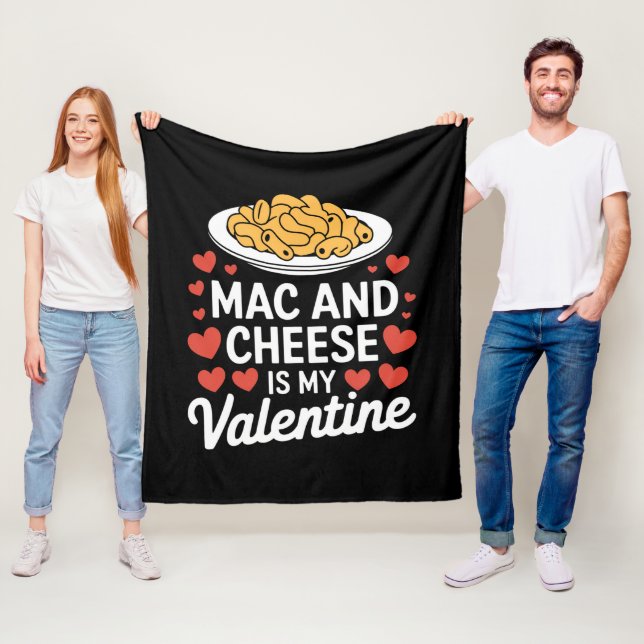 Couverture Polaire Mac And Cheese Saint-Valentin Cadeau pour amateur  (En situation)